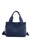 SIMPLE SQUARE HANDLE CANVAS CROSS BODY BAG