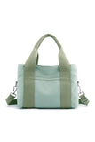 SIMPLE SQUARE HANDLE CANVAS CROSS BODY BAG