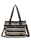 STRIPE SQUARE SHOPPERS BAG