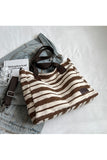 STRIPE SQUARE SHOPPERS BAG