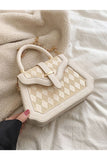 PLAID BOX HANDLE CROSS CHAIN SMALL BAG