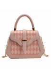 PLAID BOX HANDLE CROSS CHAIN SMALL BAG