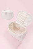 LETTER GRAPHIC PU MAKEUP BAG