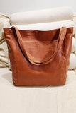 WOMEN SOFT PU LEATHER TOTE BAG