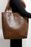 WOMEN SOFT PU LEATHER TOTE BAG