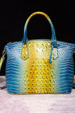 CLASSY CROCODILE PATTERN TOP HANDLE BAG