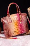 CLASSY CROCODILE PATTERN TOP HANDLE BAG