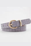 ROUND BUCKLE LEATHER BELT