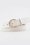 ROUND BUCKLE LEATHER BELT