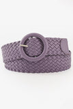 ROUND BUCKLE WOVEN BELT