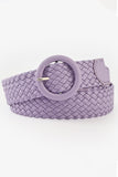 ROUND BUCKLE WOVEN BELT