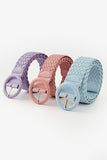 ROUND BUCKLE WOVEN BELT
