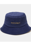 COCONUT LETTERING CASUAL FISHERMAN HAT