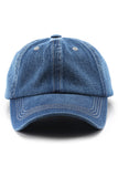 WOMEN VINTAGE WASHED DENIM BASEBALL CAP