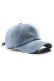 WOMEN VINTAGE WASHED DENIM BASEBALL CAP