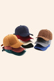 WOMEN CORDUROY SOLID COLOR BASEBALL CAP