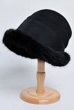 WOMEN WINTER FASHION PLUSH BUCKET HAT