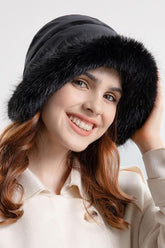 WOMEN WINTER FASHION PLUSH BUCKET HAT