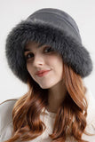 WOMEN WINTER FASHION PLUSH BUCKET HAT
