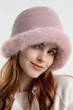 WOMEN WINTER FASHION PLUSH BUCKET HAT