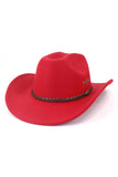 WOMEN WESTERN FELT HAT JAZZ COWBOY HAT