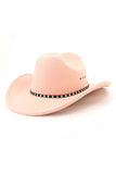 WOMEN FELT HAT BELT JAZZ COWBOY HAT