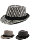 HOUND PATTERN FASHION JAZZ FEDORA