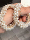 PEARL HAIR TIES FASHION ELASTIC HAIR SCRUNCHIES BEADED HAIR ROPES