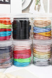 MULTI COLORED HAIR TIES FOR WOMEN GIRLS HAIR ELASTICS HAIR BANDS PONYTAIL HOLDERS, 100PCS PER 1 PACK