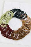 MULTI COLORED HAIR TIES FOR WOMEN GIRLS HAIR ELASTICS HAIR BANDS PONYTAIL HOLDERS, 100PCS PER 1 PACK