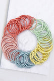 MULTI COLORED HAIR TIES FOR WOMEN GIRLS HAIR ELASTICS HAIR BANDS PONYTAIL HOLDERS, 100PCS PER 1 PACK