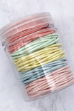 MULTI COLORED HAIR TIES FOR WOMEN GIRLS HAIR ELASTICS HAIR BANDS PONYTAIL HOLDERS, 100PCS PER 1 PACK