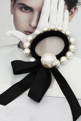 PEARL DECORATION SCRUNCHIES ELASTIC HAIR TIES