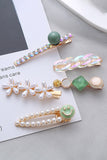 FAUX PEARL DECOR HAIR CLIP, 5PCS PER 1 PACK
