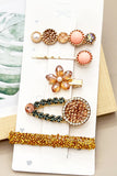 FAUX PEARL DECOR HAIR CLIP, 5PCS PER 1 PACK