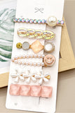 FAUX PEARL DECOR HAIR CLIP, 5PCS PER 1 PACK