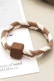 5PCS WOMEN TWO TONE BRAIDED CASUAL HAIR TIE