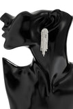 NICHE SIMPLE TASSEL MICRO-SET RHINESTONE EARRINGS