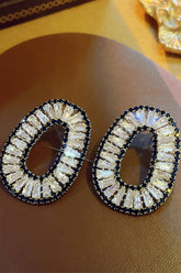 BEADS DECKED ROUND DANGLE EARRINGS