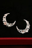 WOMEN SIMPLE AND SWEET ZIRCON MOON EARRINGS