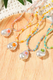 WOMEN CRYSTAL PENDANT BEADED NECKLACE