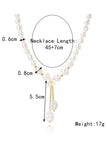 FAUX PEARL CHARM PENDANT NECKLACE