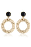 BRAIDED ROUND DROP EARRINGS