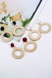 BRAIDED ROUND DROP EARRINGS