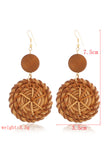 BRAIDED ROUND DROP EARRINGS