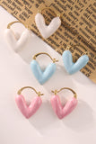 HEART DECOR HOOP EARRINGS