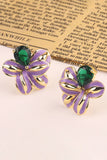FLOWER DESIGN STUD EARRINGS