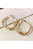 DOUBLE SQUARE RING SIMPLE EARRINGS