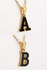 ALPHABET PENDANT FASHION NECKLACE