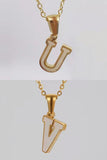 ALPHABET PENDANT FASHION NECKLACE